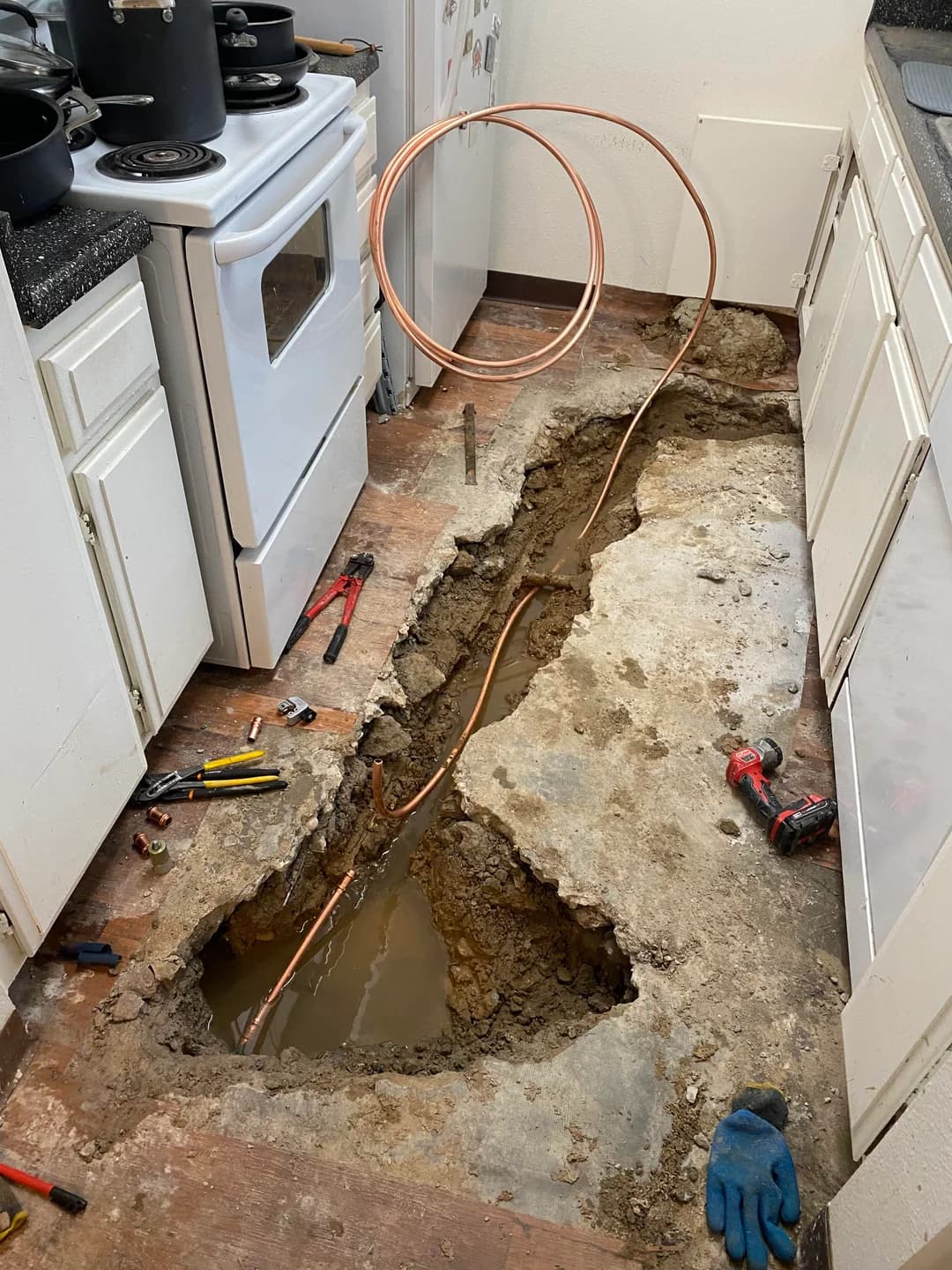 Slab leak detection and pipe repair by a licensed plumber in San Jacinto, CA